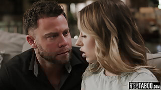 Big ass blonde beauty tricked and railed by her sly organ donor