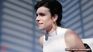 Shemale subverts and fucks detective