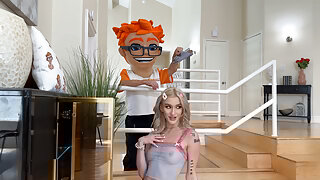 Petite Blonde Pleads for Porn Dude's Dick: Perfect Punishment or Pervy Pleasure with Emma Rosie?