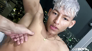 Muscle latino boy massive teen cock handjob