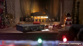 MILF boss tied and anal fucked on Xmas Eve