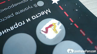 Tattooed babe takes a ride on my cock