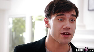 Young guy reverse gangbanged by five huge boobs blonde MILFs