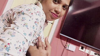 Real Life Indian Wife Sex Before Going In Bed