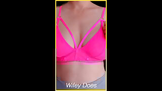 Wifey wears a hot pink lingerie