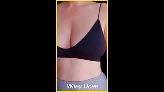 Wifey in a black sports bra