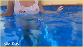 Wifey braless in a white tight shirt