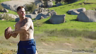 Neighbor engage in threesome with couple