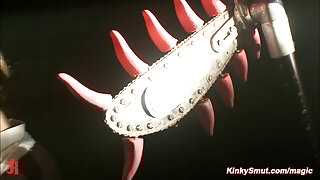 In a haunting house student Casey Calvert is machine fucked